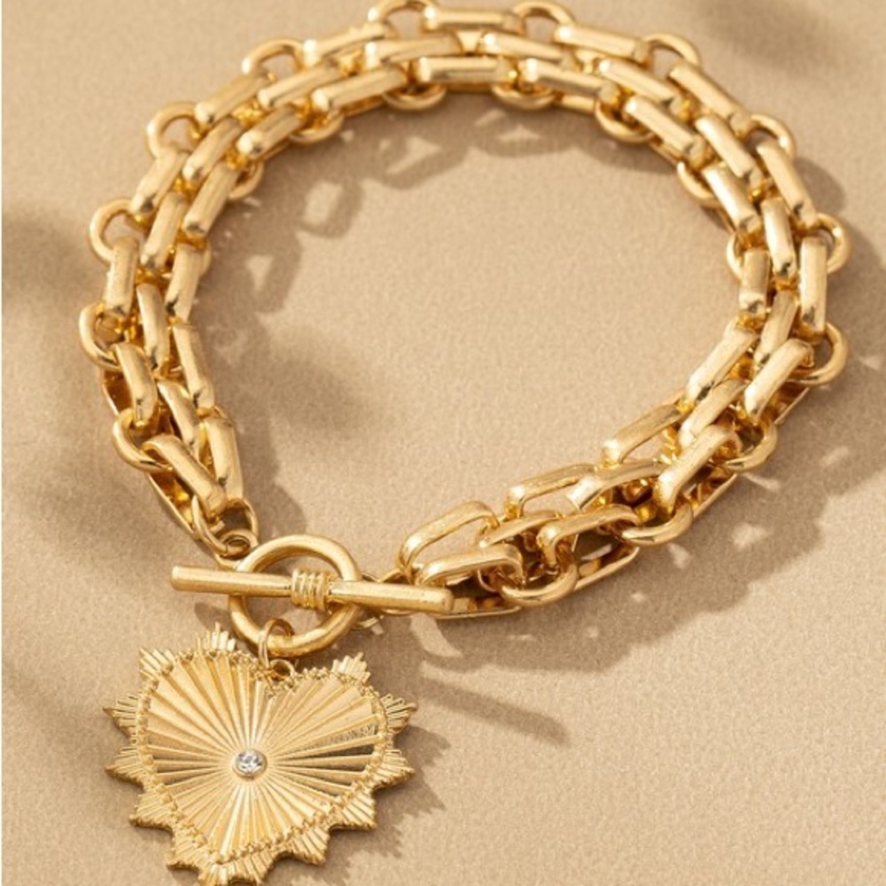 Heart Pendant Bracelet (7211) - Picture 3 of 6
